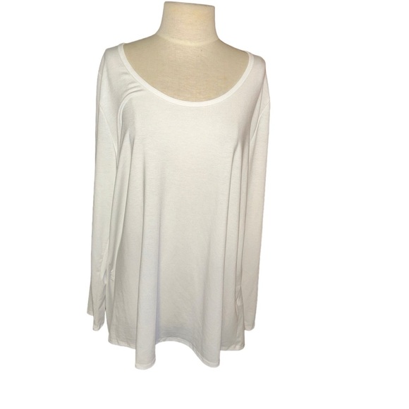 New LuLaRoe Lynnae white Long Sleeve Top plus size 3X tee 24 - Picture 1 of 5